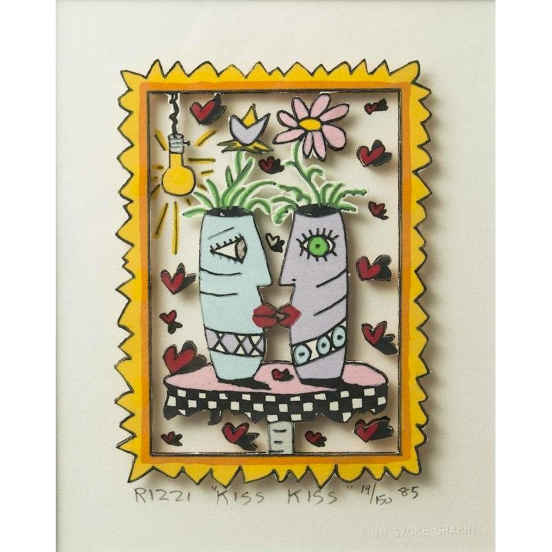 Appraisal: Kiss Kiss James Rizzi - Kiss Kiss a D hand