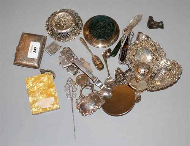 Appraisal: A COLLECTION OF SILVER TO INCLUDE two silver bon bon