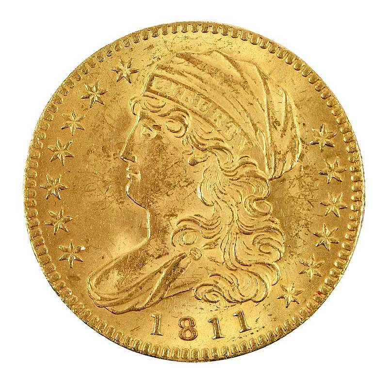 Appraisal: U S Five Dollar Gold Coin capped bust facing left