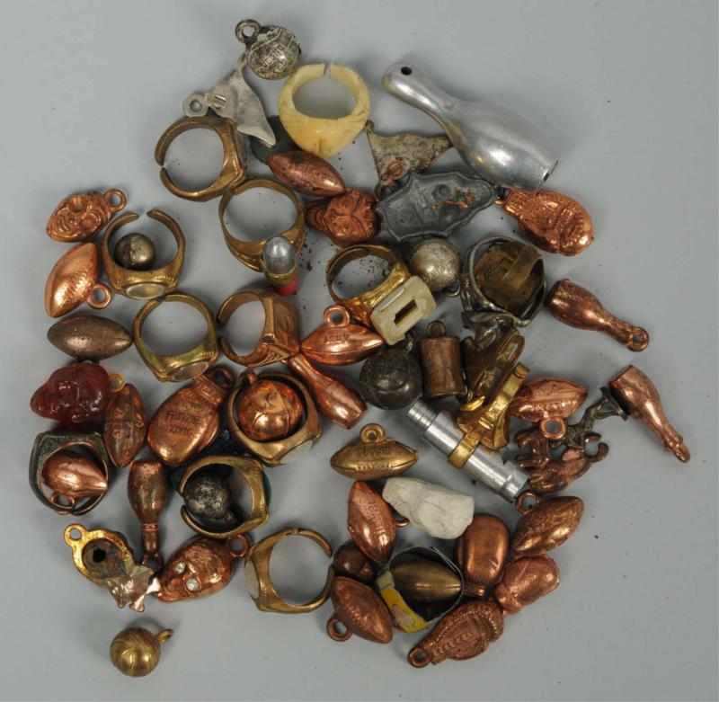 Appraisal: Lot of Vintage Premium Rings Charms Includes approximately charms including