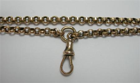 Appraisal: A ct gold belcher link long chain of traditional form