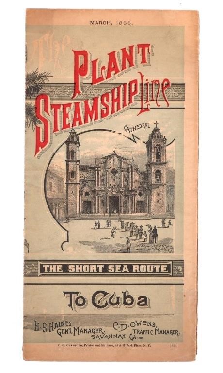 Appraisal: March Timetable and info brochure for steamships connected to the