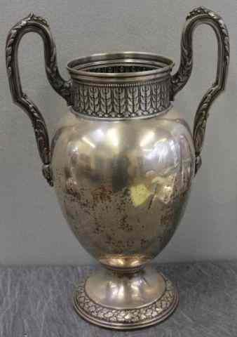 Appraisal: Continental Silver Urn Marked Approx troy oz From a Larchmont