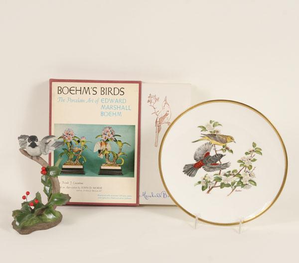 Appraisal: Boehm porcelains and book boxed orioles collector plate first printing