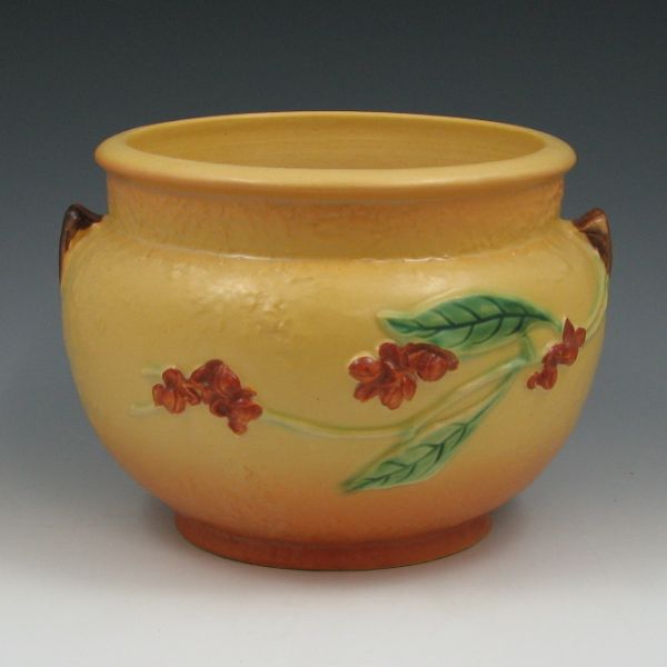 Appraisal: Roseville Bittersweet jardiniere in yellow Marked Roseville USA - Mint