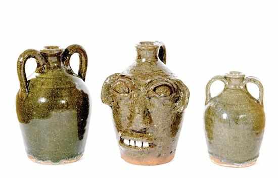 Appraisal: Southern stoneware jugs Burlon Craig Vale North Carolina circa s