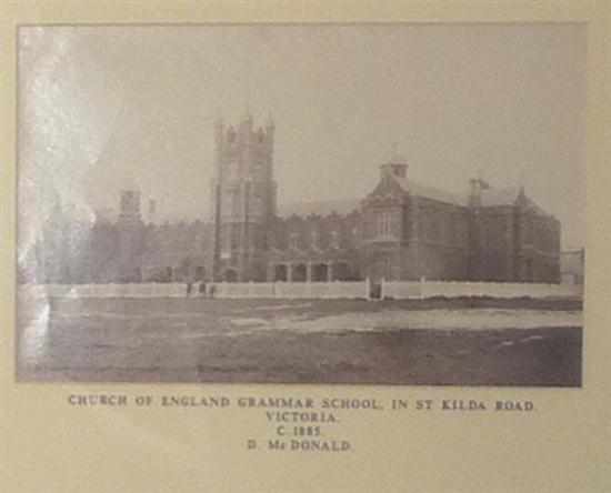 Appraisal: D McDONALD CHURCH OF ENGLAND GRAMMAR SCHOOL IN ST KILDA