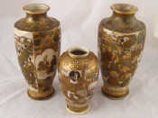 Appraisal: A pair of ceramic Japanese Satsuma vases one repaired ht