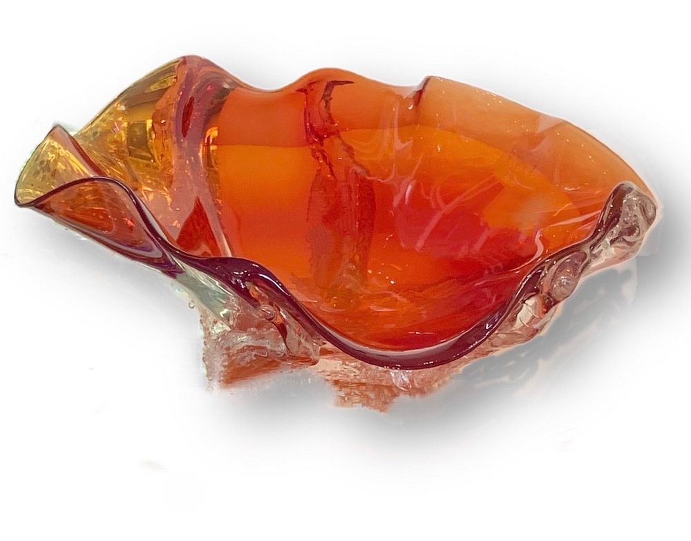 Appraisal: Will Dexter - Autumn Octo Bowl Blown Glass Bowl With