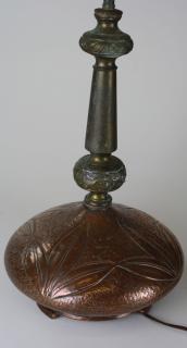 Appraisal: brass copper Arts and Crafts style table lamp- needs restoration