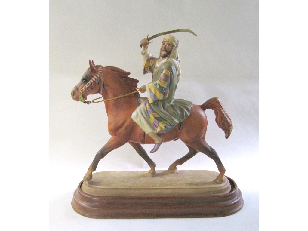 Appraisal: Beswick Bedouin Arab on horseback no on wooden base