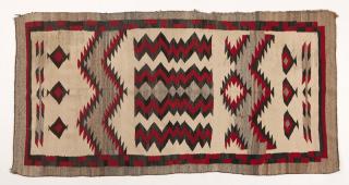 Appraisal: A Navajo regional rug Circa s woven of red blue