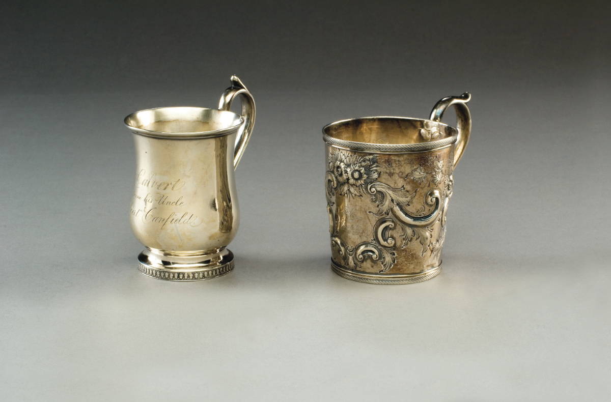 Appraisal: TWO NEWBURGH NEW YORK SILVER CHILDREN'S CUPS JOHN L WESTERVELT