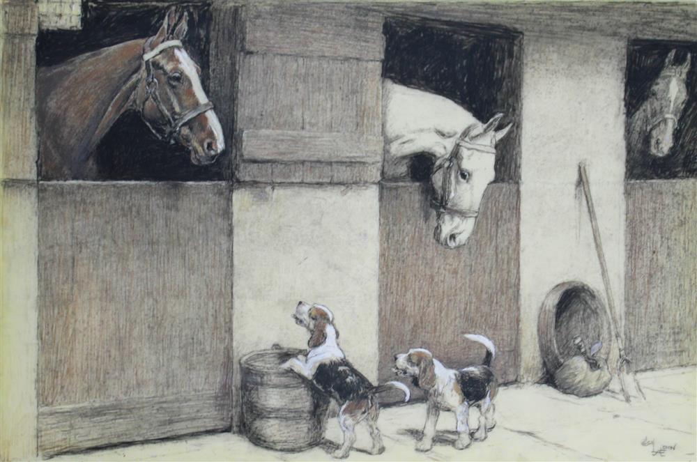 Appraisal: CECIL ALDIN BRITISH - THE INTRODUCTION - STABLE FRIENDS Mixed