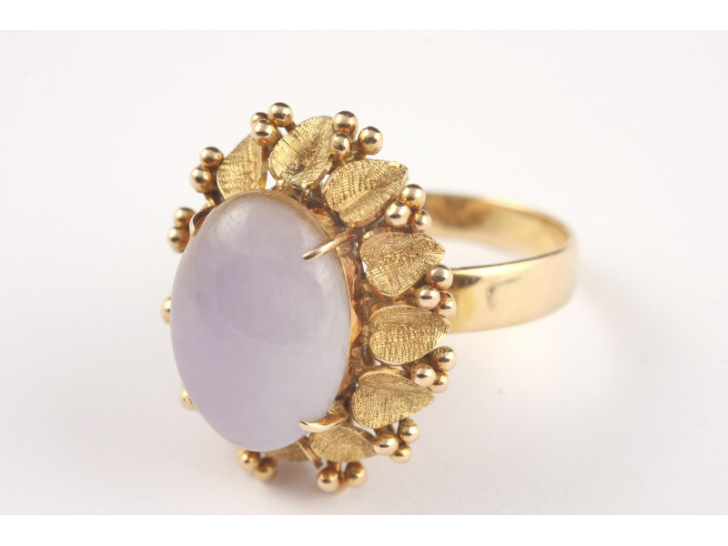 Appraisal: K Yellow Gold Lady's Dinner Ring one oval shaped cabochon