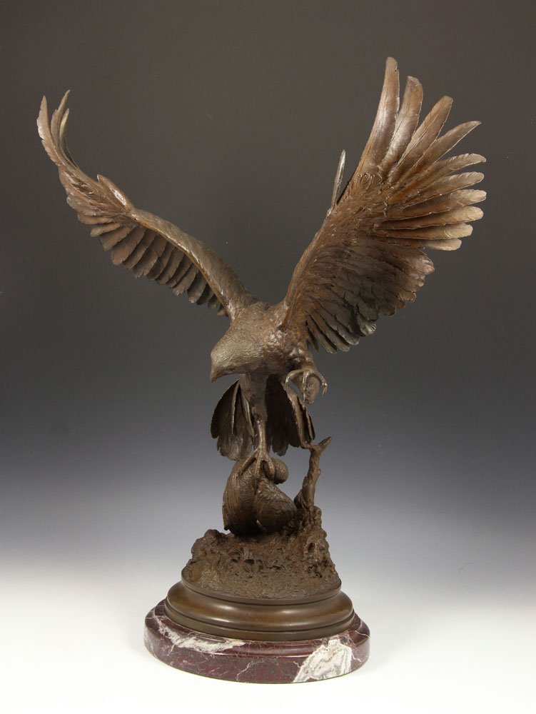 Appraisal: - Turner Eagle Bronze M L Turner eagle bronze sculpture