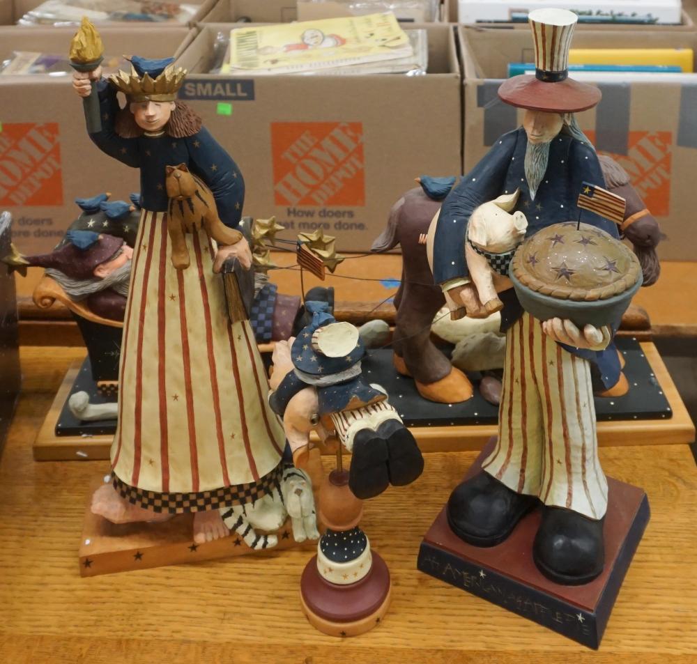 Appraisal: FOUR WILLIRAYE STUDIO COMPOSITION FIGURINESFour Williraye Studio Composition Figurines