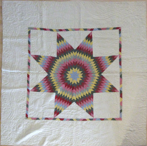 Appraisal: Pieced Lone Star quilt ca x