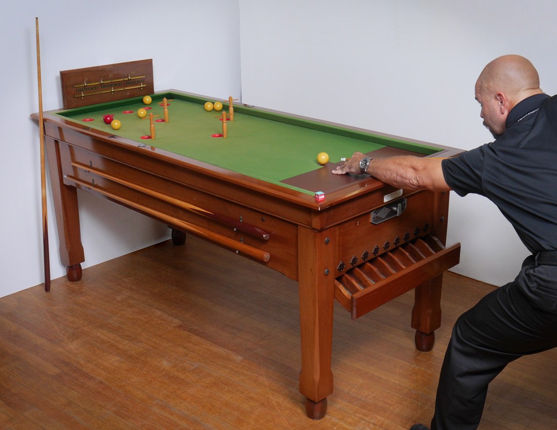 Appraisal: ENGLISH COIN OPERATED BAR BILLIARD TABLE Manufactured by Sam's Brothers