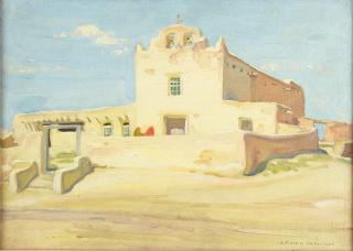 Appraisal: Laguna Pueblo Mission Study by Ernest Martin Hennings Ernest Hennings