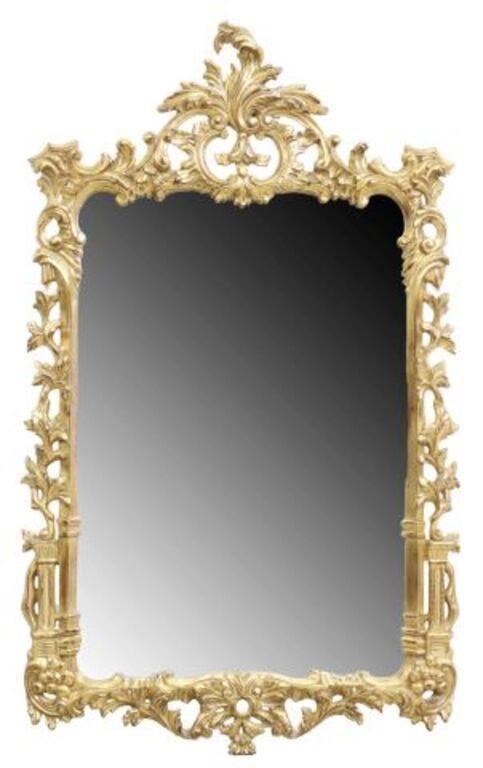 Appraisal: George III style gilt wall mirror Belgium late th c