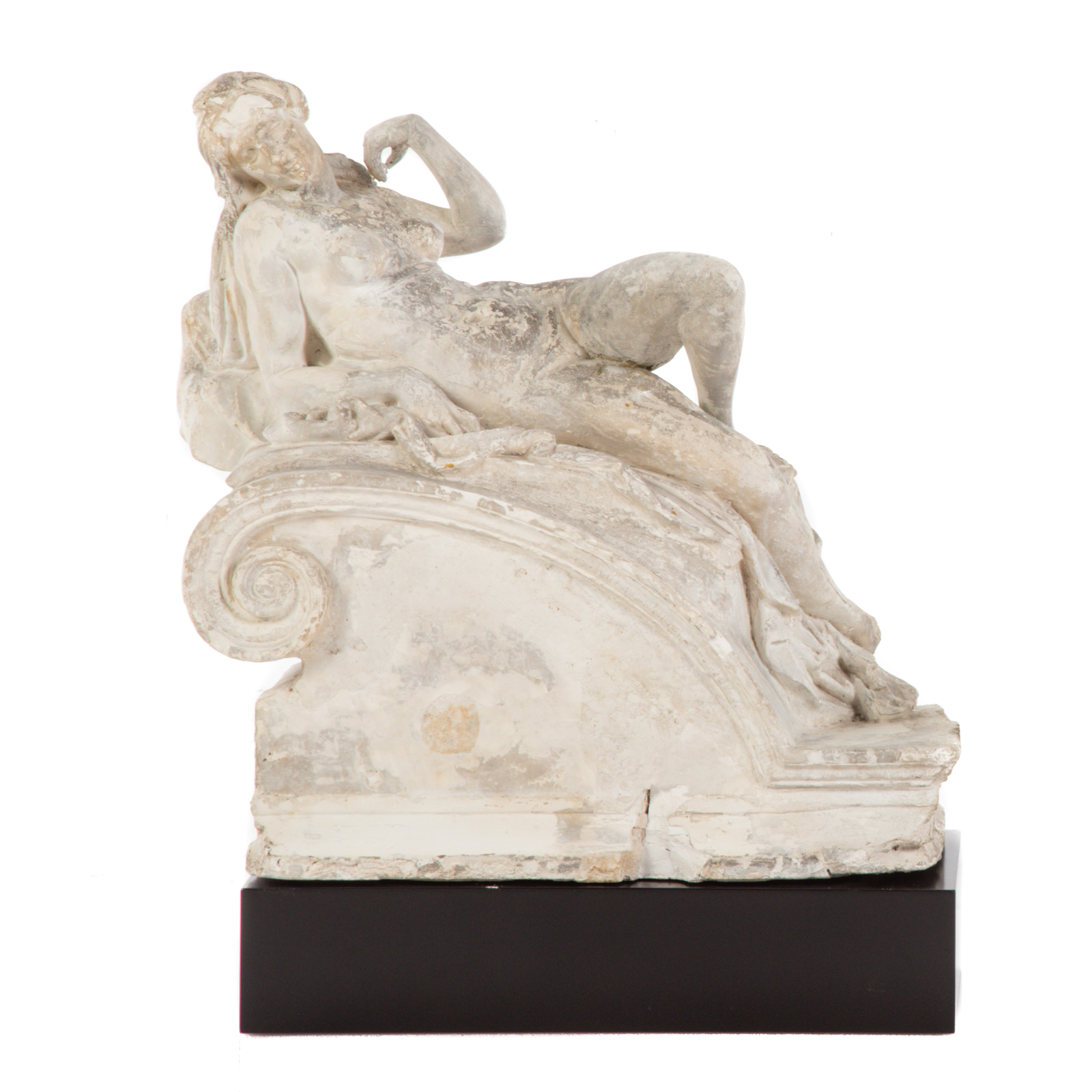 Appraisal: AFTER MICHELANGELO DAWN PLASTER th th century Plaster figure with