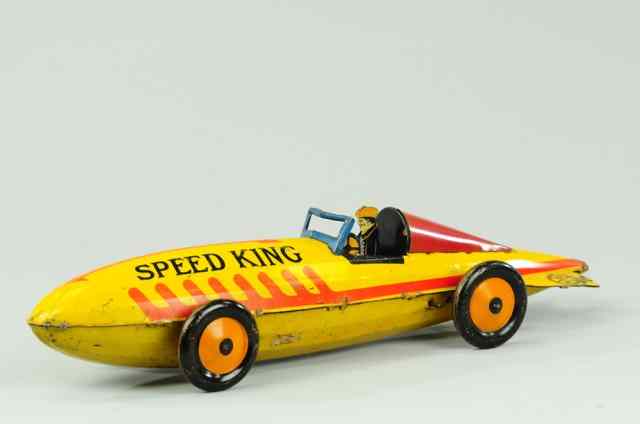 Appraisal: MARX SPEED KING RACER Lithographed tin long bonnet with image