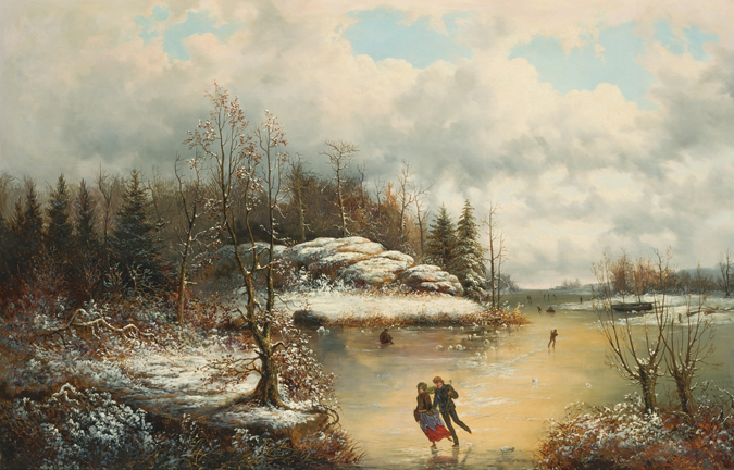 Appraisal: WILLIAM CHARLES FRERICHS American - Skating in Winter oil on