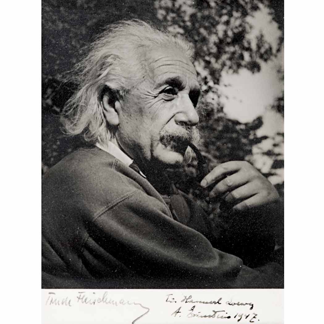 Appraisal: EINSTEIN ALBERT Photograph inscribed on the mount in ink by