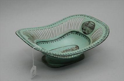 Appraisal: Green-Painted Tole Basket