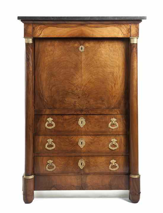 Appraisal: An Empire Style Gilt Metal Mounted Secretaire a Abattant having