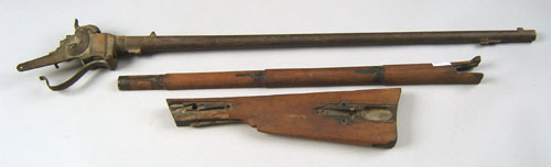 Appraisal: Sharps model or military rifle incomplete action and forend barrel