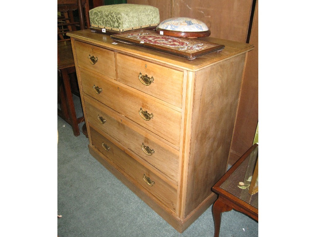 Appraisal: Stripped pine two over three chest of drawers