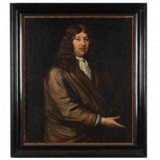 Appraisal: A Restoration Period Portrait of an Englishman oil on canvas