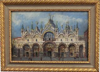 Appraisal: Signed Early th C Painting of San Marcos Italy Signed