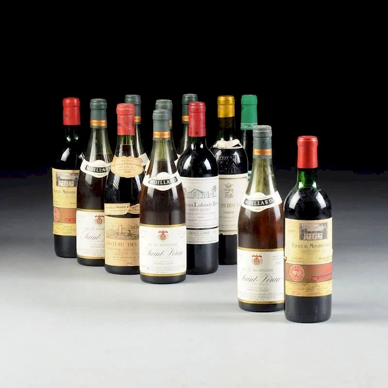 Appraisal: A LOT OF TWELVE BOTTLES OF VARIOUS FRENCH RED WINES