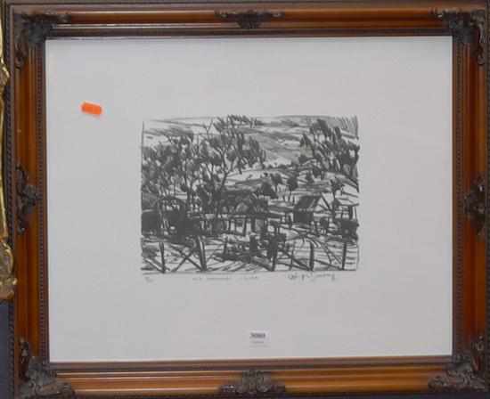 Appraisal: HUGH SAWREY OLD FARMHOUSE LURG LIMITED EDITION PRINT