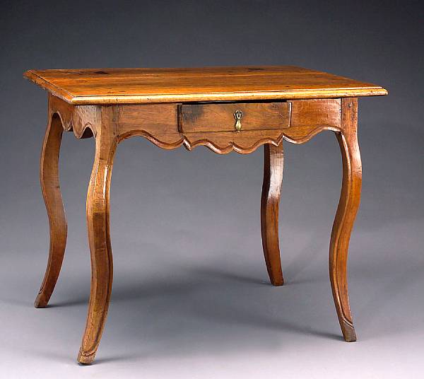 Appraisal: A Louis XV walnut console table mid th century height