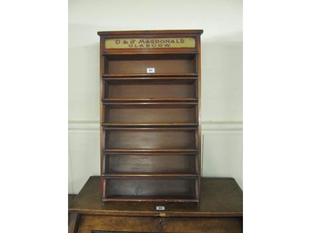 Appraisal: Edwardian mahogany cigarette stand named D J MacDonald Glasgow