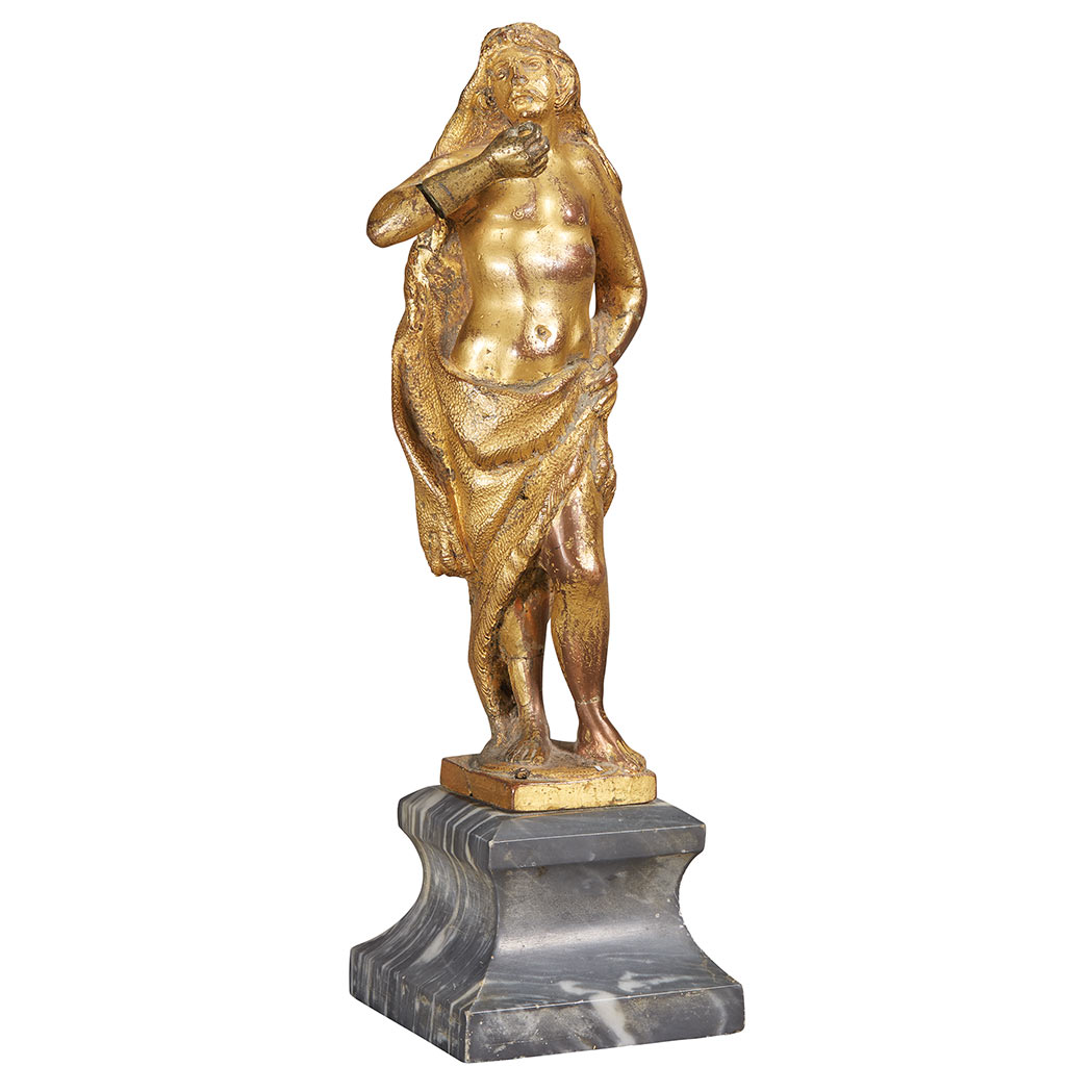 Appraisal: Gilt-Bronze Figure of Hercules Possibly German th century or later