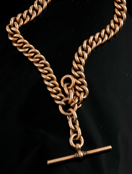 Appraisal: An Edwardian gold Albert chain The ct gold graduated curb