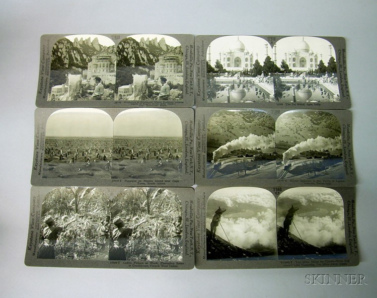 Appraisal: Keystone Book-form Stereoscopic Set Selected Subjects approximately fifty cards depicting