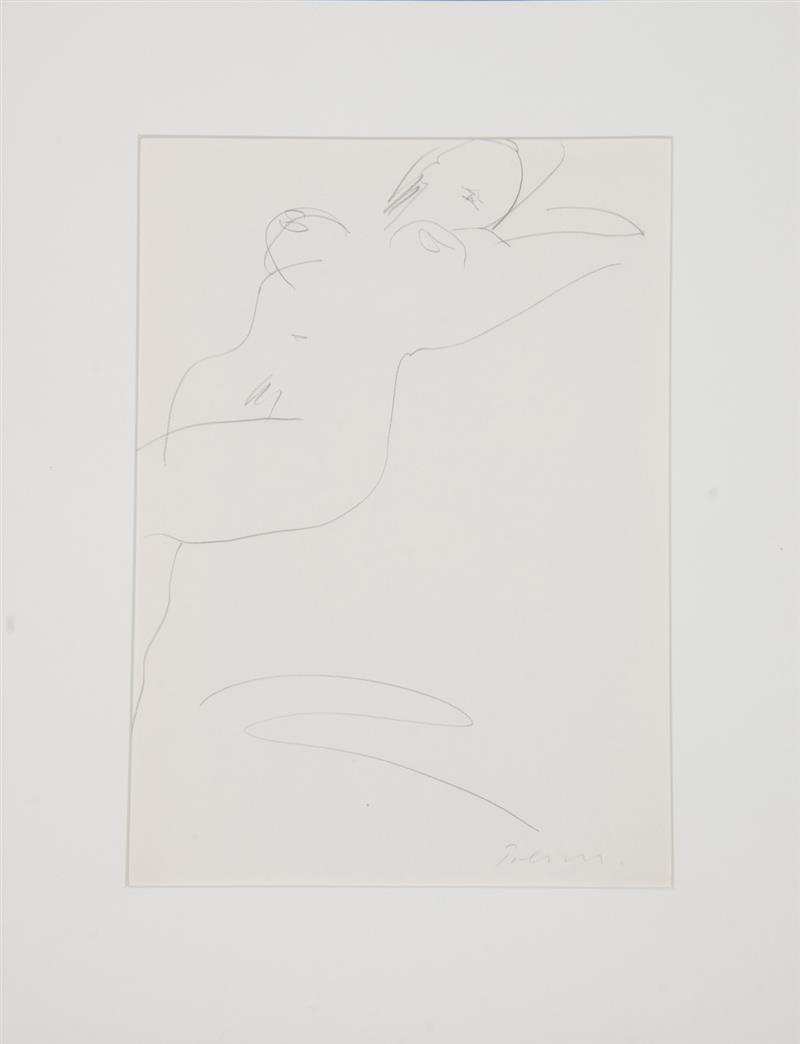 Appraisal: WILLIAM TURNBULL - RECLINING NUDE AND NUDE WITH ARMS OVERHEAD