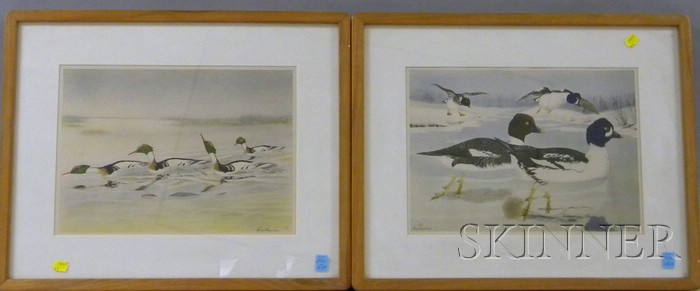 Appraisal: Pair of Framed Rex Brasier Waterfowl Prints both signed l