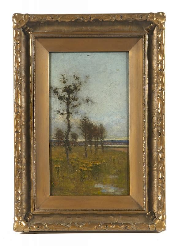 Appraisal: Tom Robertson Meadow Oil On Canvas Tom Robertson British -