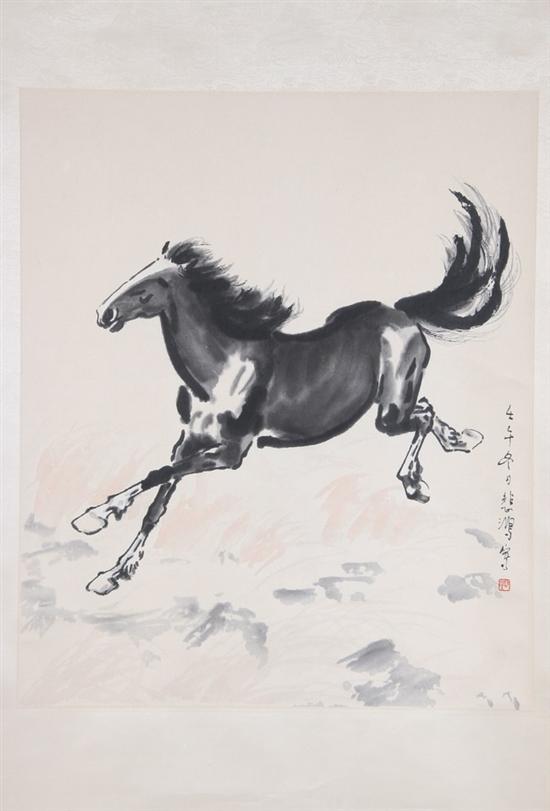 Appraisal: XU BEI HONG Chinese - RUNNING HORSE Ink on paper