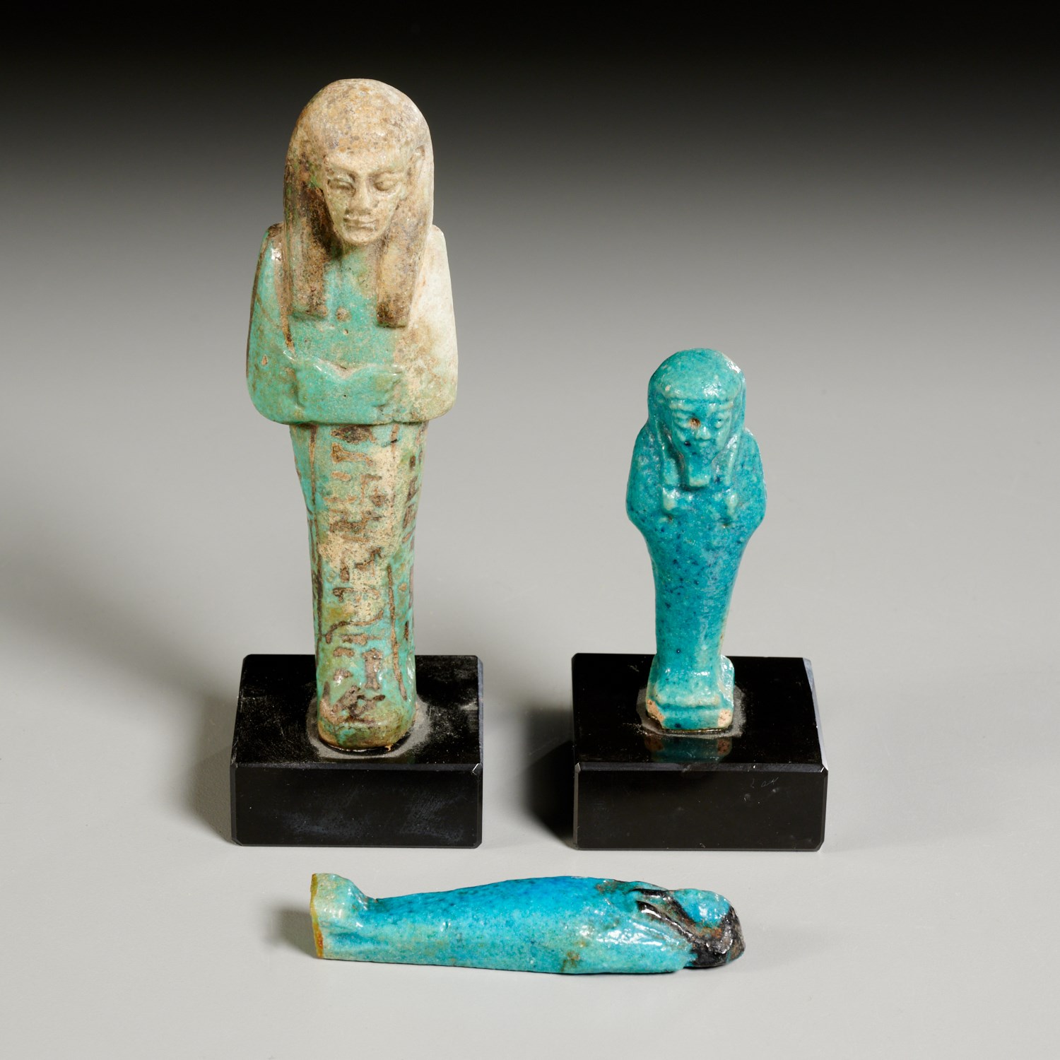 Appraisal: ANCIENT EGYPTIAN FAIENCE USHABTI EX-MUSEUM Possibly ranging from rd Intermediate