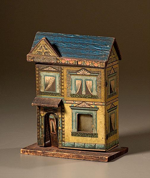 Appraisal: R BLISS AMERICAN DOLLHOUSE a turn-of-the-century paper on wood dollhouse