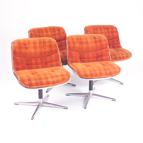 Appraisal: Charles Pollock for Knoll Associates set of four molded plastic