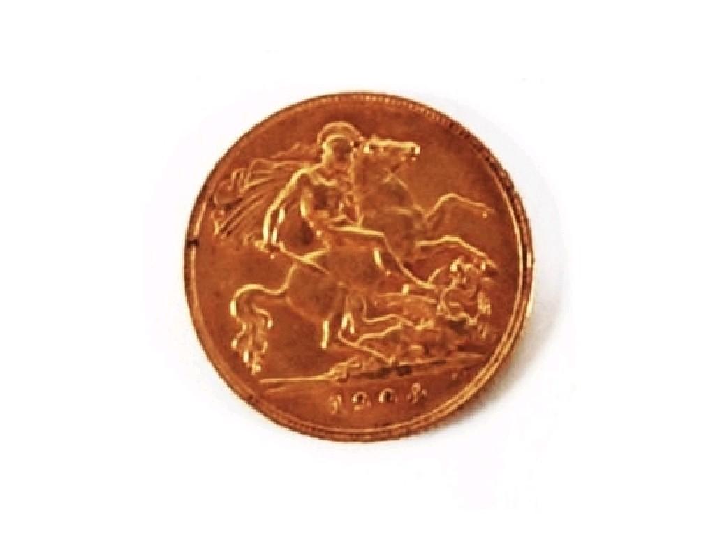 Appraisal: EDWARD VII GOLD HALF SOVEREIGN EST -